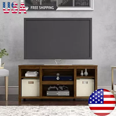 Fireplace TV Stands Walnut Media Devices Stand Home Living Room Furniture Wood • $97.29