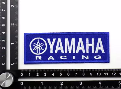 YAMAHA RACING EMBROIDERED PATCH IRON/SEW ON ~4-3/8  X 1-1/2  MOTORCYCLES MOTO GP • $7.99