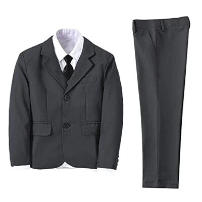 $8.99 • Buy NaineLa Kids Suit For Boys Gray Tuxedo Suit For Wedding Toddler Boys Dress Suit