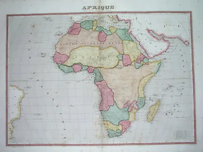 1837 Large Original Map South Africa Kenya Tanzania Morocco Nigeria Congo Guinea • £70.30