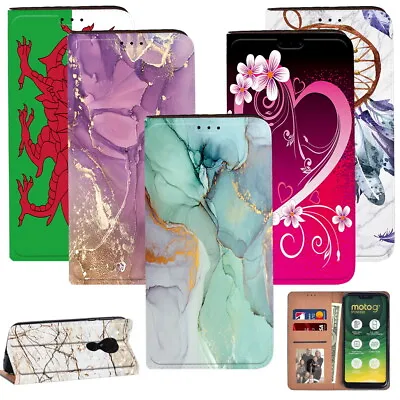 Phone Leather Stand Cover Case For Motorola E6 E20 E30 E40 G7 G8 G10 G22 G30 G62 • £4.96