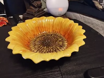 Maxcera Sunflower Shaped Bowl 9  X 2  Rare See Pictures  • $23.90