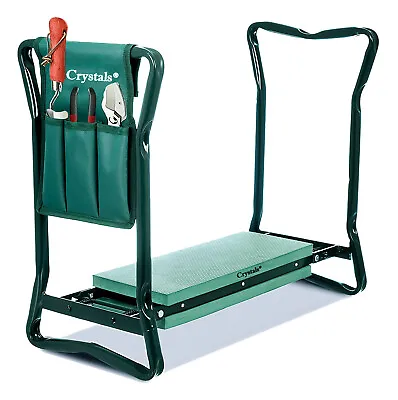 Garden Kneeler 2-in-1 Folding Gardening Padded Seat And Kneeling Stool Tool Bag • £13.85