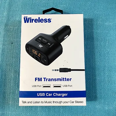 Just Wireless - FM Transmitter: USB Car Charger (3.5mm Jack Included USB Port) • $8