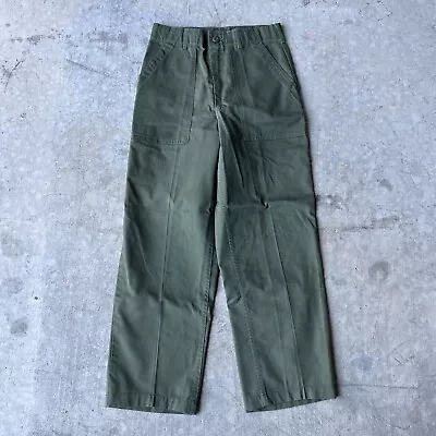 Vintage OG-507 Pants Mens 30x31 Green Pleated Military Fatigue 80s Army • $49.45