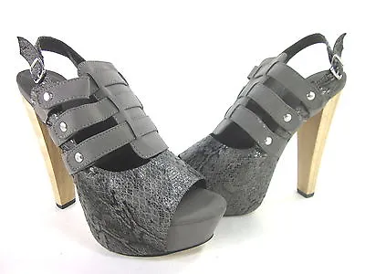 C Label Suden-2 Women's Fashion Pump Grey Synthetic Heel Sandal Us Size 8.5 Med • $18