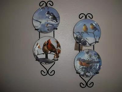 MWW Market Mini Plate Set Of Four Seasons Birds By Mario Fernandez With Hangers • $24