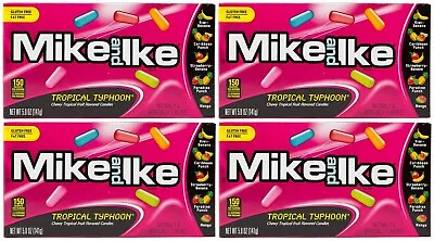 4x Mike & Ike Tropical Typhoon Chewy Tropical Fruit Flavored Candies 141g • $17.82