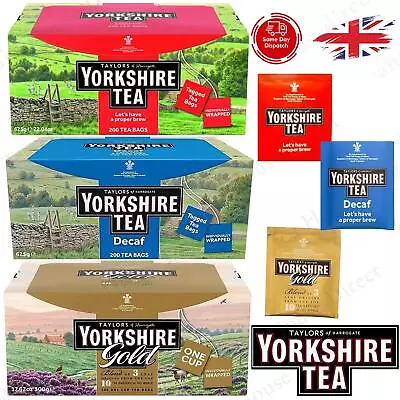 Yorkshire Tea One Cup Proper Brew Classic Gold Decaf Individual Wrapped Envelope • £14.99