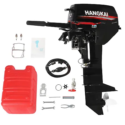 12HP 2Stroke HANGKAI Fishing Boat Engine Outboard Motor Long Shaft Water Cooled! • $1102