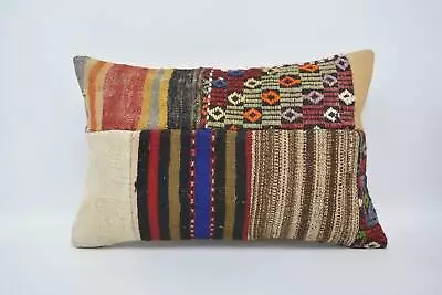 Antique Pillows Vintage Kilim Pillow 16 X24  Brown Pillow Kilim Pillow • $8.16