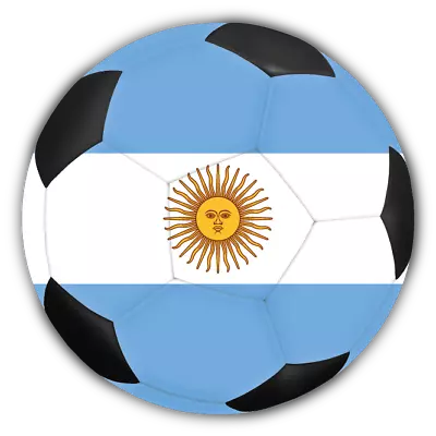 Argentina Flag Soccer Ball Shaped Vinyl Decal Die Cut Sticker • $8.99