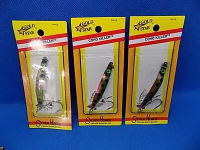 Goldstar Silver Horde Coho Killer Fishing Lure Spoons Watermelon (lot Of 3)  • $29.99