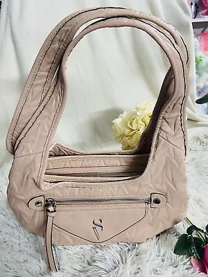 Simply Vera Wang Hobo Purse Handbag Pink 13  X 11  Triple Dividers Shoulder Bag • $24.85