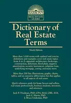 Dictionary Of Real Estate - Paperback By Friedman Ph.D. Jack - Acceptable N • $6.36