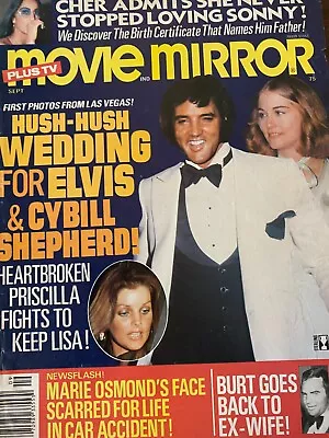 Elvis Presley Cybill Shepherd Full Page Vintage Magazine COVER • $1.99