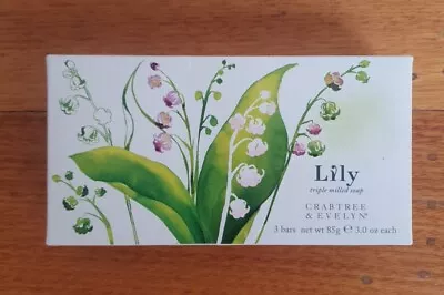 New In Box CRABTREE & EVELYN Lily Of The Valley Bath Soap 3 BARS X 3 Oz   • £65.63