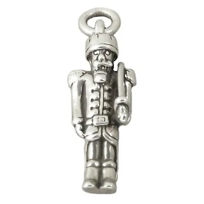 £17.93 • Buy Nutcracker Toy Soldier With Sword Christmas 3D 925 Solid Sterling Silver Charm