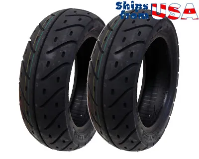 SET OF TWO: Tire 120/70-10 Tubeless Front/Rear Motorcycle Scooter Moped • $100.90