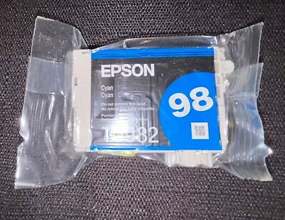 Epson # 98 Cyan Standard Yield Ink Cartridge T0982 • $10.99