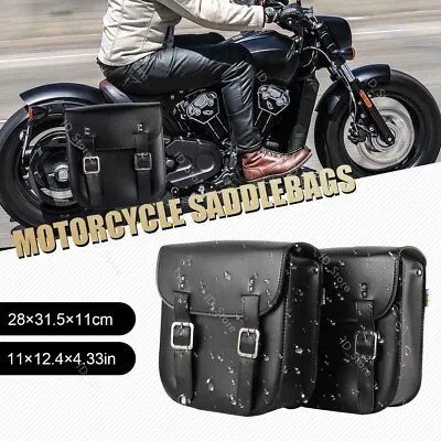 $62.88 • Buy Black Side Saddlebags Bags For Yamaha V-Star Vstar 950 1100 1300 Classic Stryker