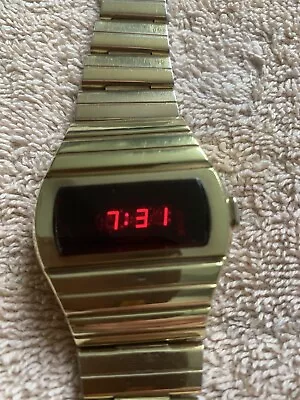 Vintage Hamilton LED Men’s Gold Plated Watch QED Circa 1975 • £11.50