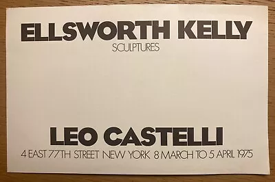 Ellsworth Kelly Sculptures 1975 Leo Castelli New York Exhibition Invitation • $125