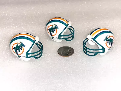 Lot Of 3 Miami Dolphins Vintage 1990s Mini NFL Football Gumball Helmets New - E • $8.99