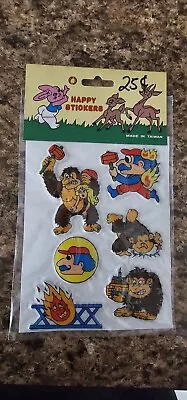 Vintage Donkey Kong Mario Nintendo Puff Sticker Sheet • $29.99