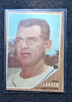 1962 Topps Baseball Card   #33 DON LARSEN Giants  Mis Cut • $1.60