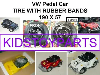 1x TIRE WITH RUBBER BAND VW VOLKSWAGEN BEETLE BUG CAR ELECTRIC & PEDAL CAR • $50