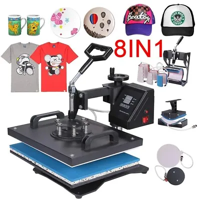 Superior Quality Sublimation 8 In1 Heat Press Machine Printing • $250.81