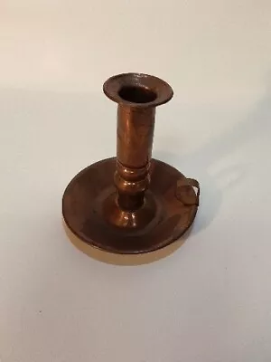 Vintage Handwrought Copper Candlestick  Arts Crafts Style Mission Collect • $73