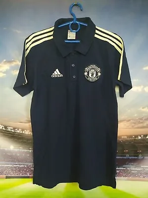 Manchester United Polo Shirt SMALL Jersey Adidas CW7664 • $16.99