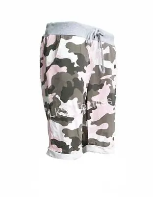 £8.99 • Buy Italian Shorts Ladies Elastic Waist Turn Up Summer Beach Pants Yoga Trousers