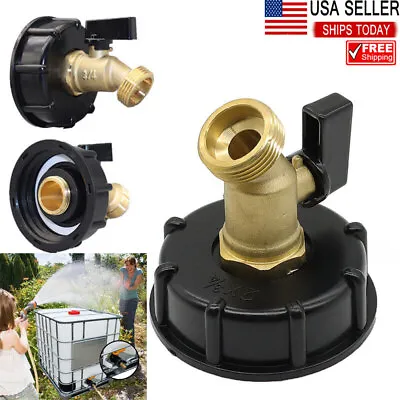275-330 Gallon IBC Tote Water Tank Adapter 2  Brass Fittings Valve Connector USA • $11.88