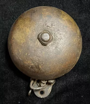 Antique Mechanical Brass 4  Doorbell W/ Wall Bracket Or Vintage Boxing Ring Bell • $80