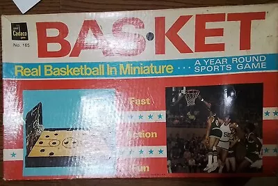 Vintage 1973 Cadaco Basketball Bas-Ket Board Game No. 165 COMPLETE • $47