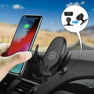 10W Qi Fast Wireless Car Charger Charging Holder Cradle For IPhone 12 Pro 11 XS· • $26.29