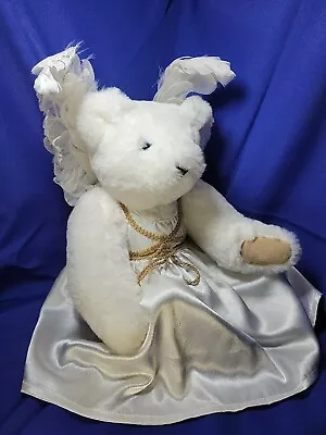 Rare Authentic 15  Vermont Christmas Angel Teddy Bear In Dress & With Wings EUC • $60