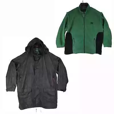 Foss Maritime 3in1 RainCoat Fleece & Vest Sz 2XLT Tall MenS Black Green Workwear • $70