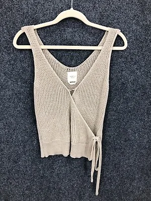 $17.58 • Buy Harper Heritage Sweater Womens Small Beige Sleeveless V-Neck Wrap Boho