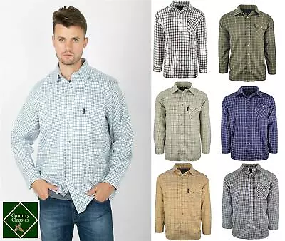 Country Classics Quality Check Shirts Mens Long Sleeve S-5XL Work Casual Outdoor • £17.99