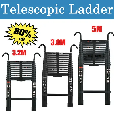 £95.99 • Buy 3.2M-6.2M Heavy Duty Multi-Purpose Aluminium Telescopic Ladder Extendable Steps