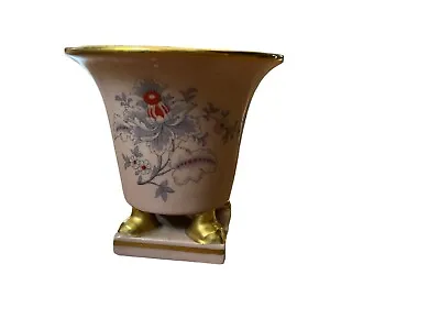 Pink Floral Urn Shaped Vase With Gilded Feet Decoration English Pottery • $18