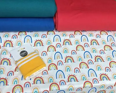 £7.48 • Buy Rainbow Arches Cotton Jersey Fabric