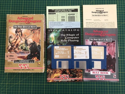 $92.95 • Buy AD&D The Dark Queen Of Krynn - SSI Amiga Dungeons & Dragons Box Set PC Game