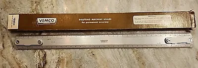 Vemco Vintage Aluminum Drafting Machine Scale 9S8 18  Original Box • $49