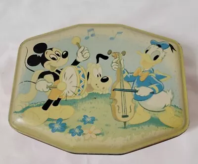 Vintage Disney Mickey Mouse Donald Duck Tin George Horner England Litho 5.5   • $29.99