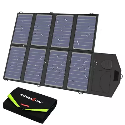 X-DRAGON 18V 130W/40W Foldable Solar Panel Portable Solar Charger For Generator • £99.99